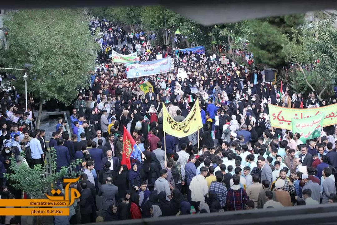 حضور استکبارستیزی سمنانی‌ها در یوم‌الله ۱۳ آبان